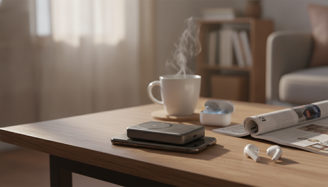 10000mAh Magnetic iPhone Power Bank: Snap-On Top-Ups