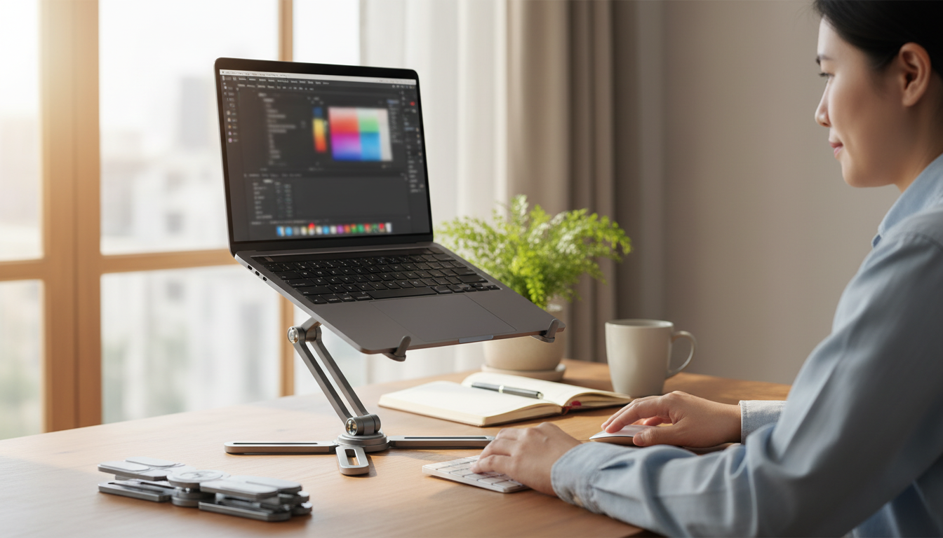 360° Rotating Adjustable Laptop Stand for MacBook Setup