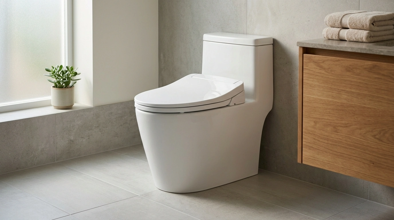 Hands-Free Porcelain Smart Bidet Toilet With Heated Seat
