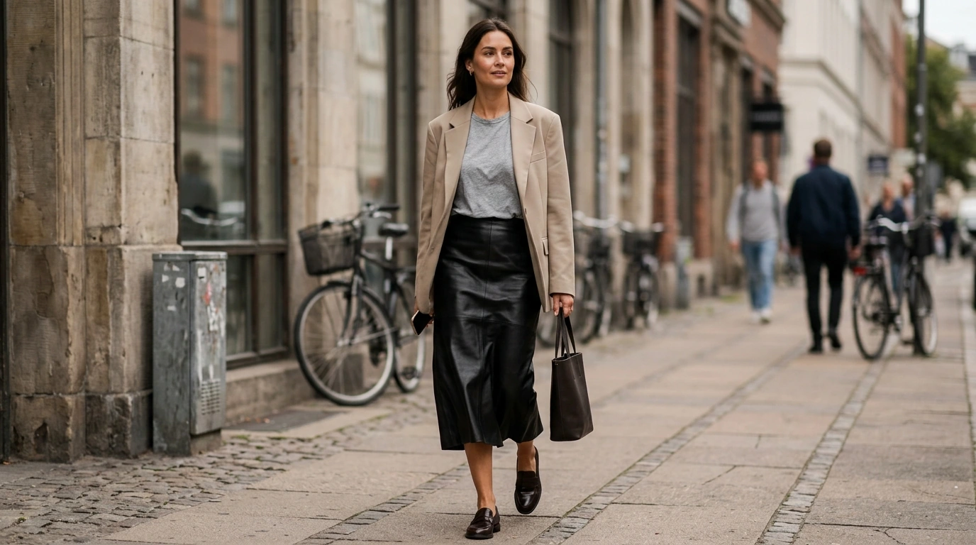 Leather Skirt Street Style: 5 Confident Outfit Formulas