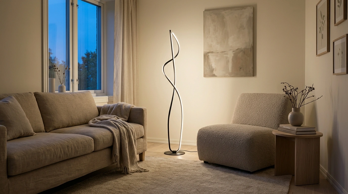 Nordic LED Floor Lamp for Calm Modern Ambiance