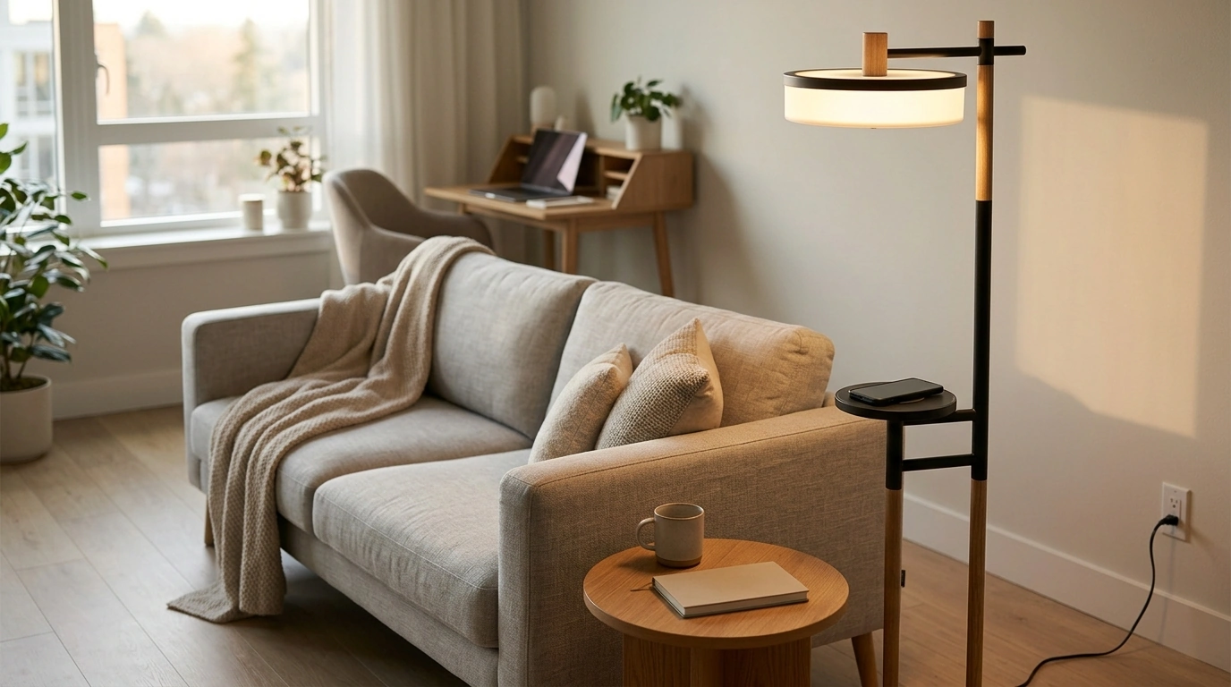 Wireless Charging Floor Lamp for Modern, Flexible Rooms
