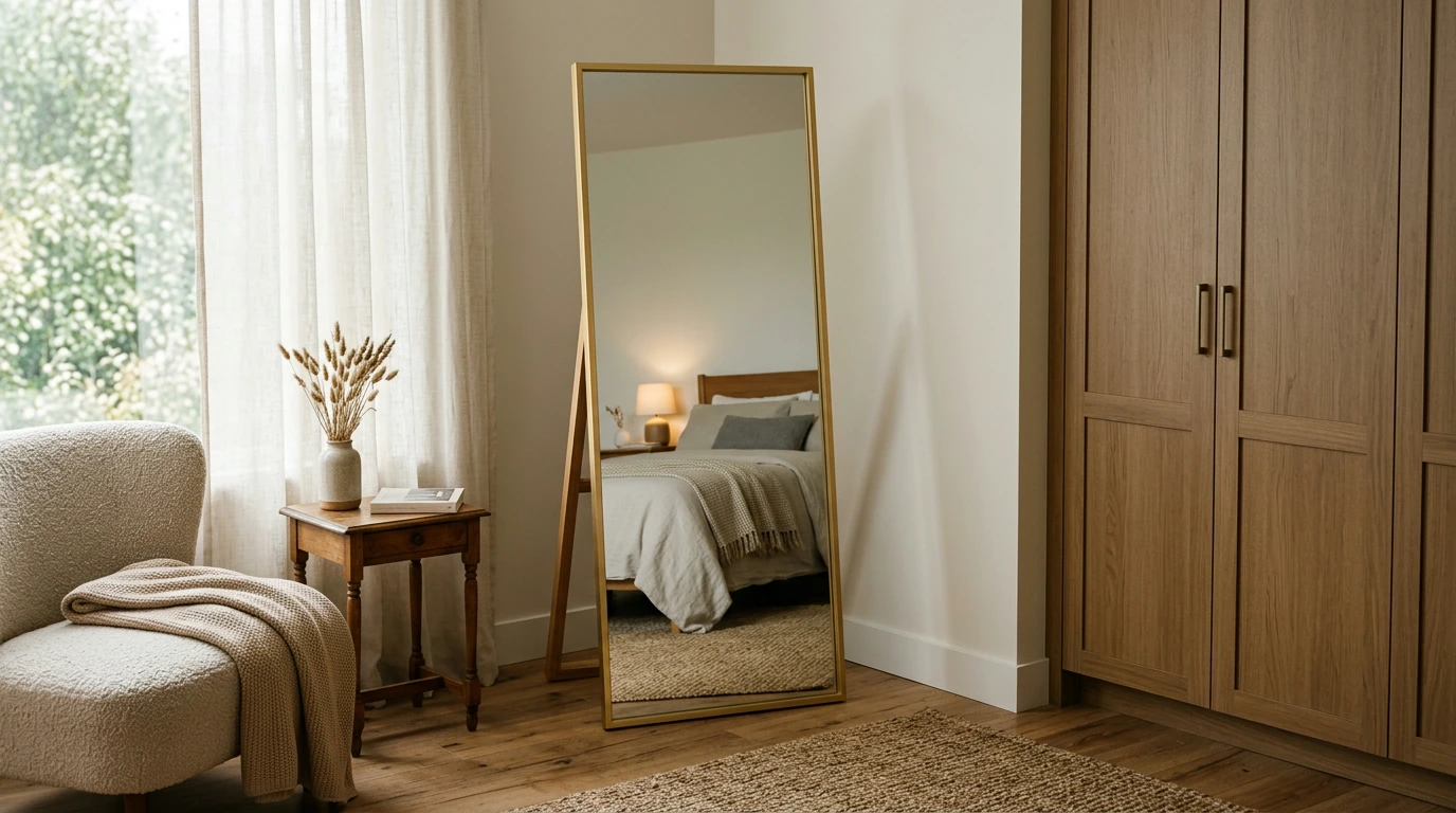 Where to Place a Gold Full Length Standing Mirror
